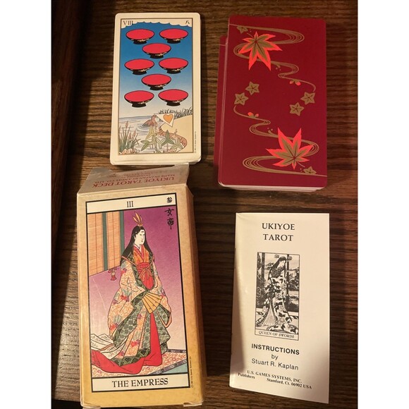 RARE Vintage Ukiyoe Tarot Crds Deck 1982 Stuart Kaplan Complete w/ Instructions - Picture 1 of 10